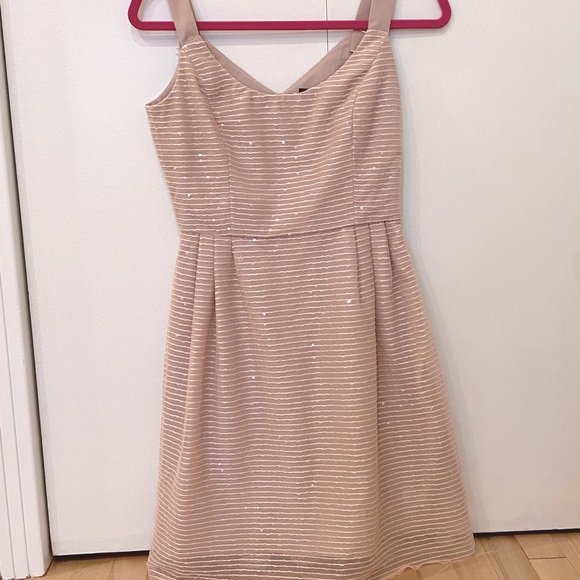 ANTHROPOLOGIE fit and flare dusty rose dress - Picture 3 of 5